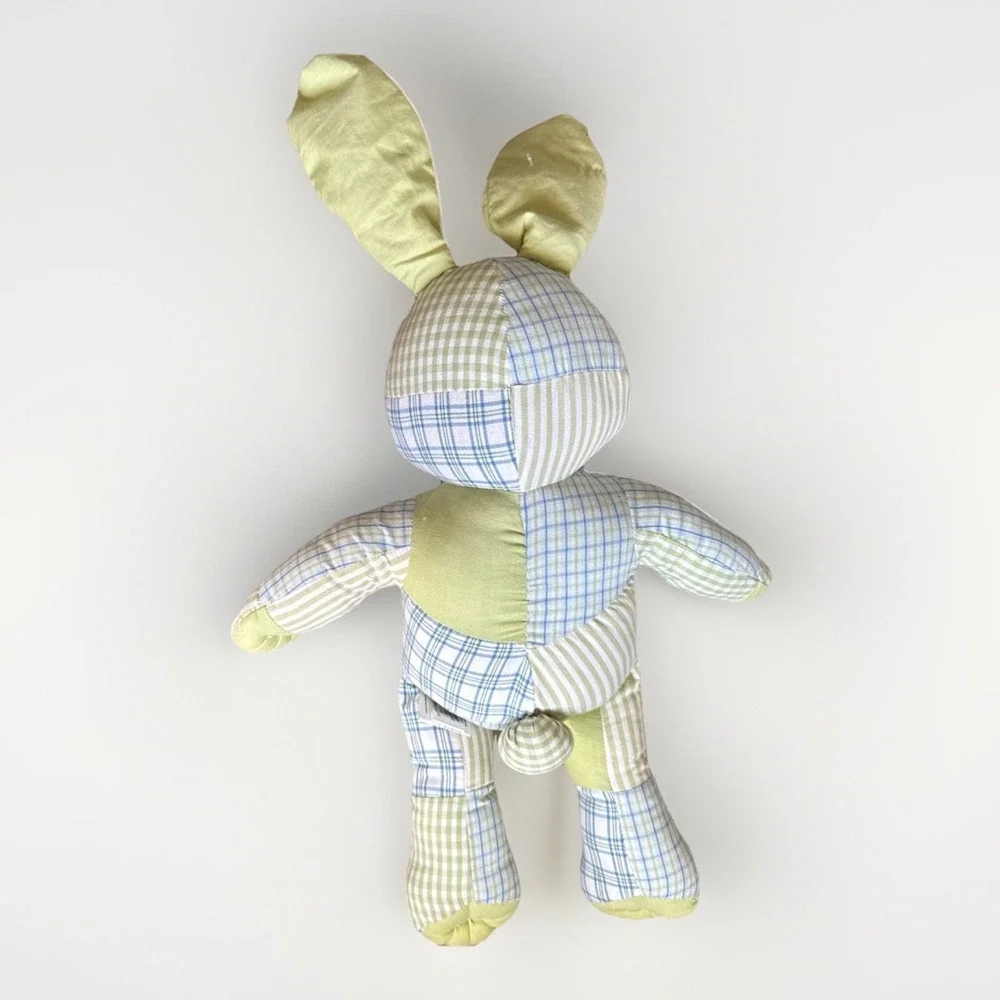 Pottery Barn Kids Bunny Rabbit Cotton Stuffed Animal Toy Patchwork 16
